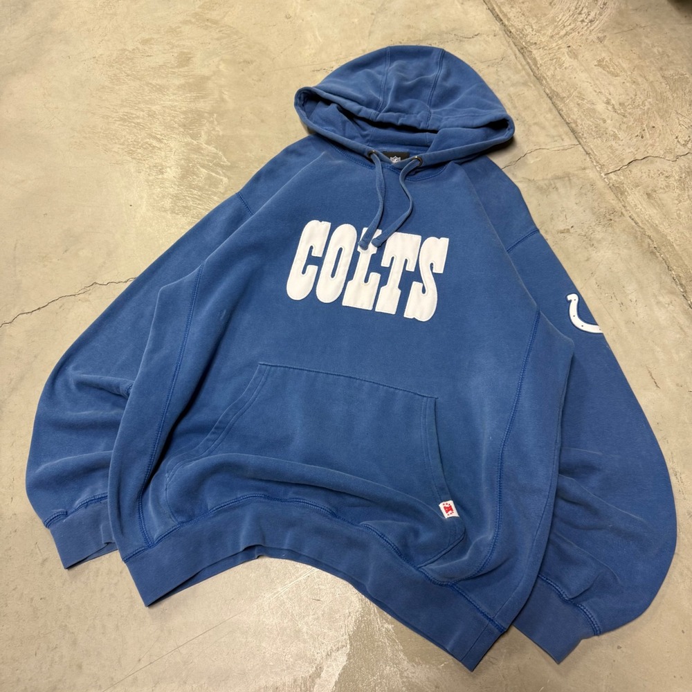 NFL Team Apparel Indianapolis Colts Hoodie Blue Pullover Sweatshirt Mens XL